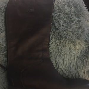 Sam Edelman brown zip boots w button